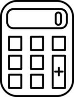 Calculator Line Icon vector