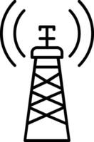 Signal Tower Line Icon vector