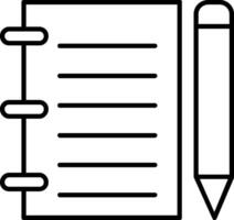 Notebook Line Icon vector