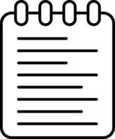 Note Pad Line Icon vector