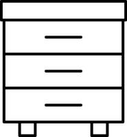 Drawer Line Icon vector