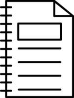 Notebook Line Icon vector