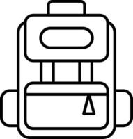 Backpack Line Icon vector