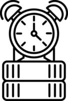 icono de línea de alarma vector