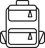 Backpack Line Icon vector