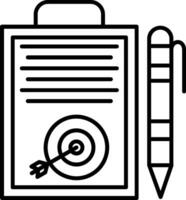 Planning Line Icon vector