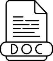 icono de línea de documento vector