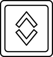 Up Down Line Icon vector