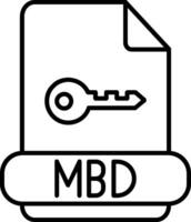 Mdb Line Icon vector