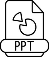 icono de línea ppt vector