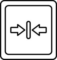 Minimize Line Icon vector