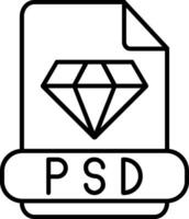 Psd Line Icon vector