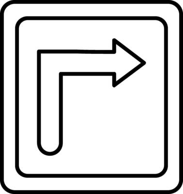 Turn Right Line Icon