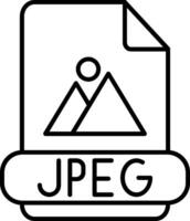 Jpeg Line Icon vector