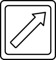 Arrow Upper Right Line Icon vector