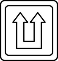 Two Arrows Line Icon vector