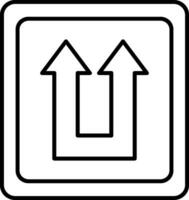 Two Arrows Line Icon vector