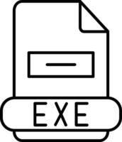 Exe Line Icon vector