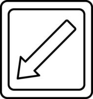 Diagonal Arrow Line Icon vector