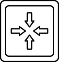 Exit Full Screen Line Icon vector