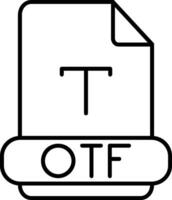 icono de línea otf vector