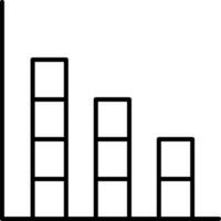 Bar Graph Line Icon vector