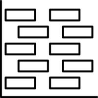 Gantt Chart Line Icon vector