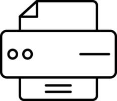 Printer Line Icon vector