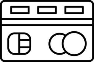 Credit Card Line Icon vector