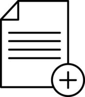 Add,File Line Icon vector