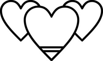 Heart Line Icon vector
