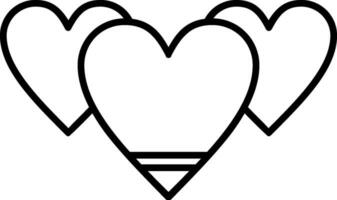 Heart Line Icon vector