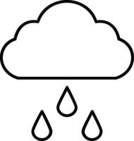 Rainy Line Icon vector