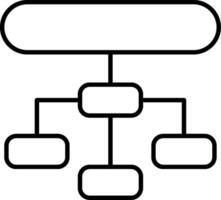 Hierarchical Structure Line Icon vector