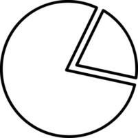 Pie Chart Line Icon vector