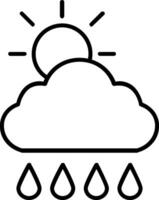 Morning,Rain Line Icon vector