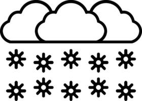 Snowing Line Icon vector