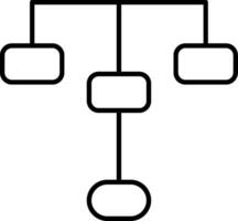 Hierarchical Structure Line Icon vector