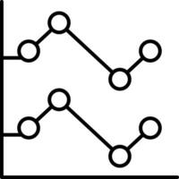 Line Chart Line Icon vector