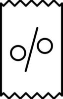 Ticket Line Icon vector