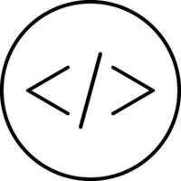 Coding Line Icon vector