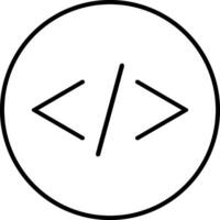 Coding Line Icon vector