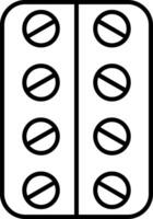 Pill Line Icon vector