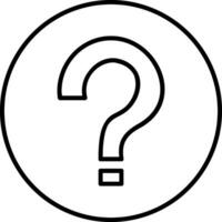 Question Line Icon vector