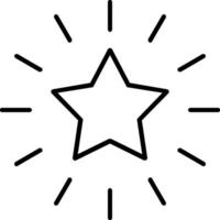 Star Line Icon vector