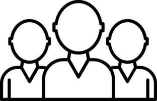 Team Line Icon vector