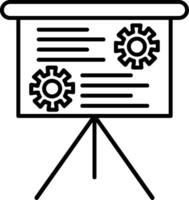 Presentation Line Icon vector