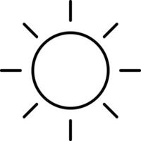 Sun Line Icon vector