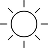 Sun Line Icon vector