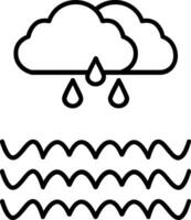 Flood Line Icon vector